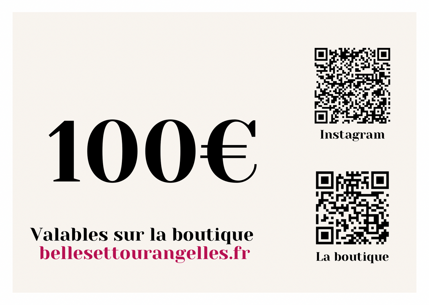 La carte cadeau Belles et Tourangelles