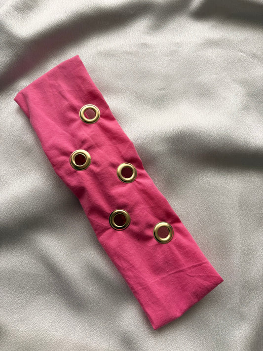 Bandeau rose à œillets