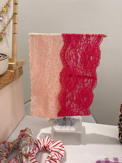Bandeau en dentelle Vieux Rose