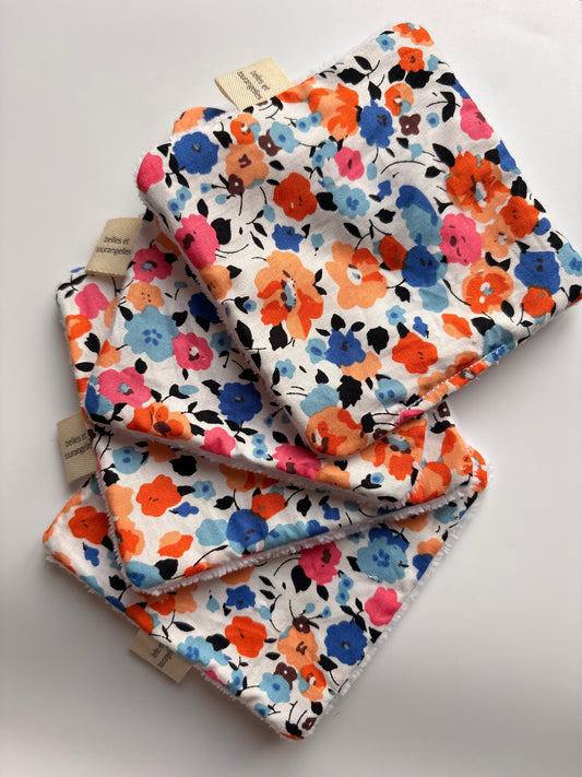 Lot de 4 grands cotons Émeline