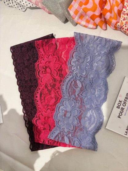Bandeau en dentelle Prune
