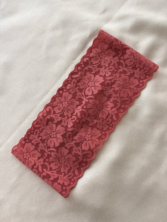 Bandeau en dentelle Vieux Rose