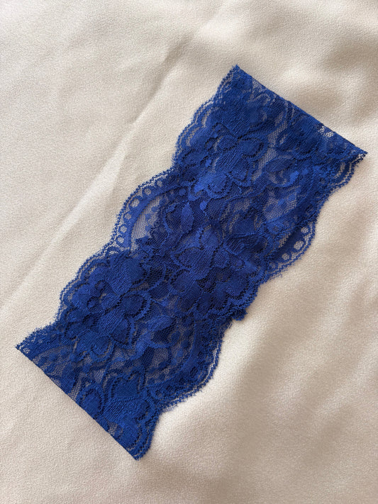 Bandeau en dentelle Bleu Roi