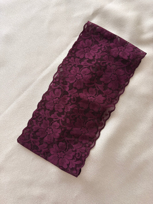 Bandeau en dentelle Prune