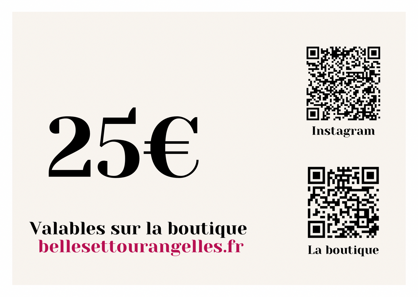 La carte cadeau Belles et Tourangelles