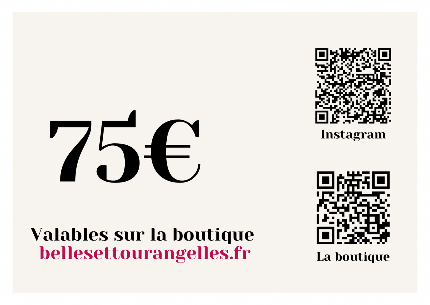 La carte cadeau Belles et Tourangelles